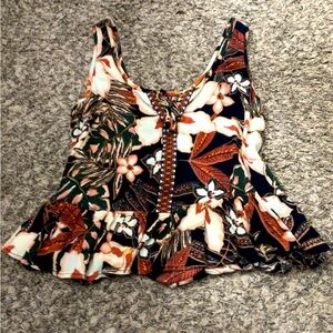 PATRONS OF PEACE floral/hawaiian tank top!